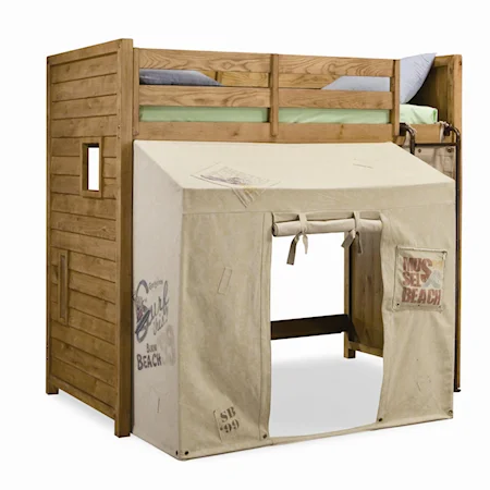 Twin Loft Bed with Canopy Tent